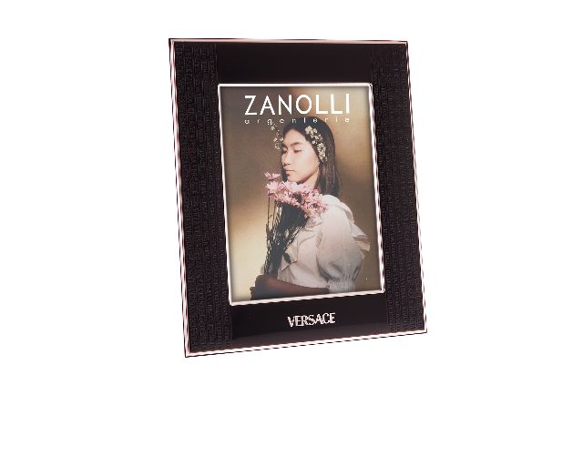 Cornice portafoto frames argento bilaminato nero