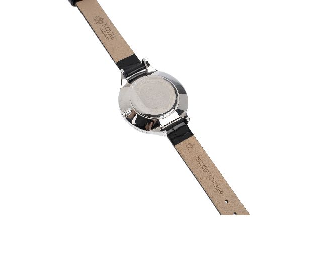 Orologio Da Polso Donna Acciaio Con Quadrante Nero E Cinturino In Pelle Royal London 164283 888rl2129601