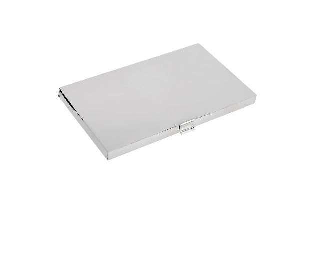 Business card holder silver shiny