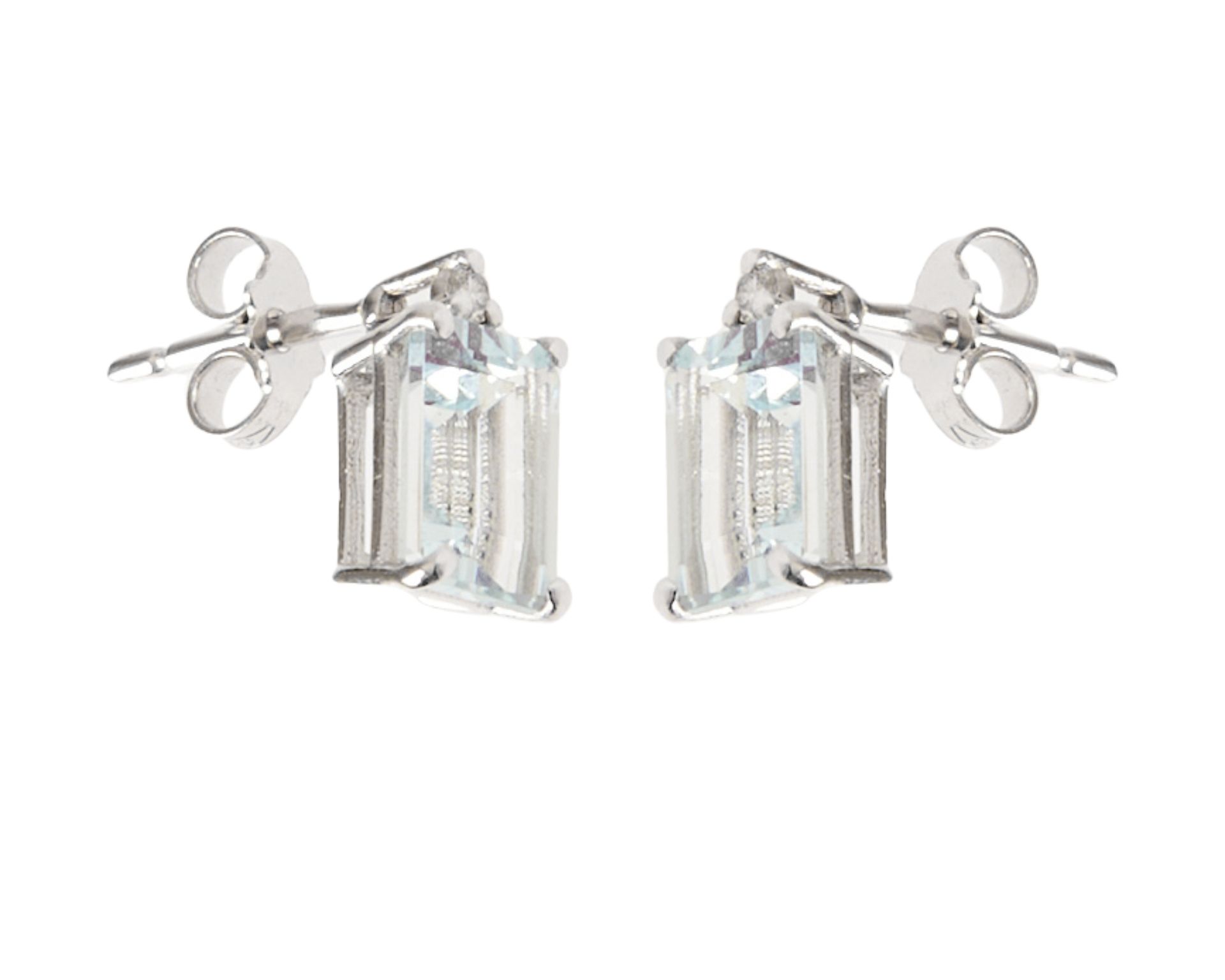 Earrings Gold 750 With Aquamarine And Diamonds Selezione Zanolli