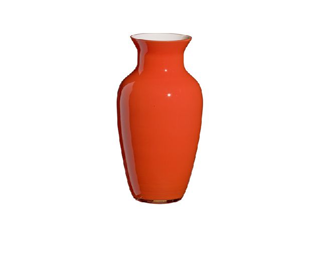 Vase i cinesi murano glass albore orange white