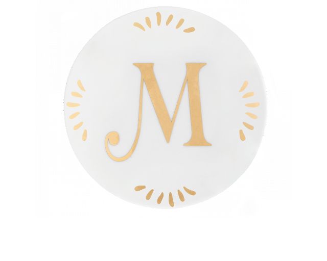 Little Plate Lettering Porcelain Letter M Bitossi Home 162606 954let00013