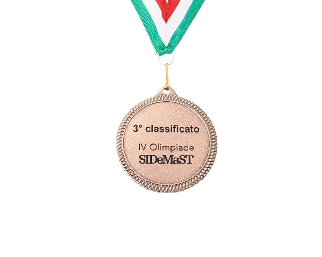 Bronze Medal Metal Personalized With Tricolor Ribbon Selezione Zanolli 187972 6226060bpt