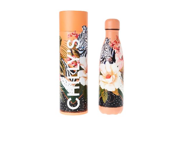 Thermal bottle steel tropical polca zebra