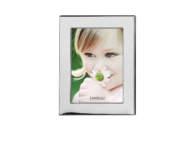 Cornice argento a fascia piana