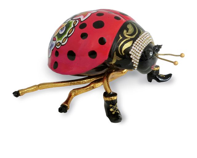 Coccinella lady m dipinta a mano
