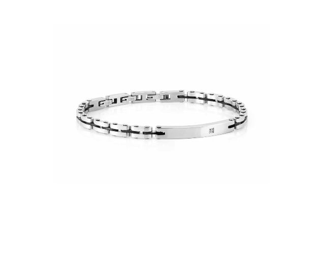 Bracelet strong steel with zircon