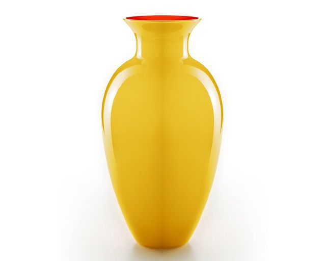 Vaso antares vetro di murano medio giallo/arancio