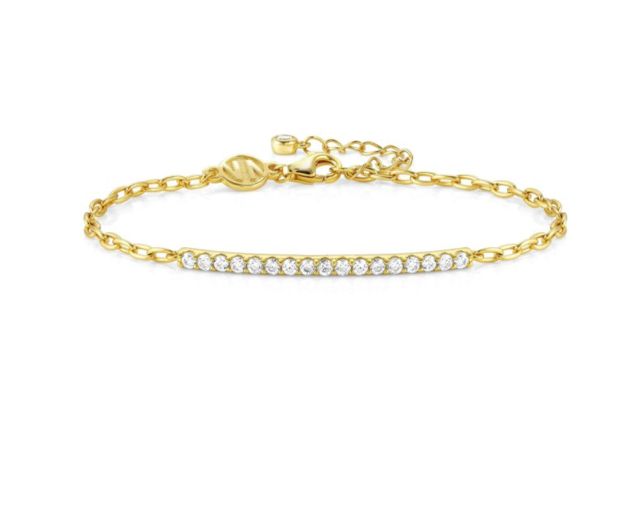 Bracciale lovelight argento dorato con cubic zirconia bianchi
