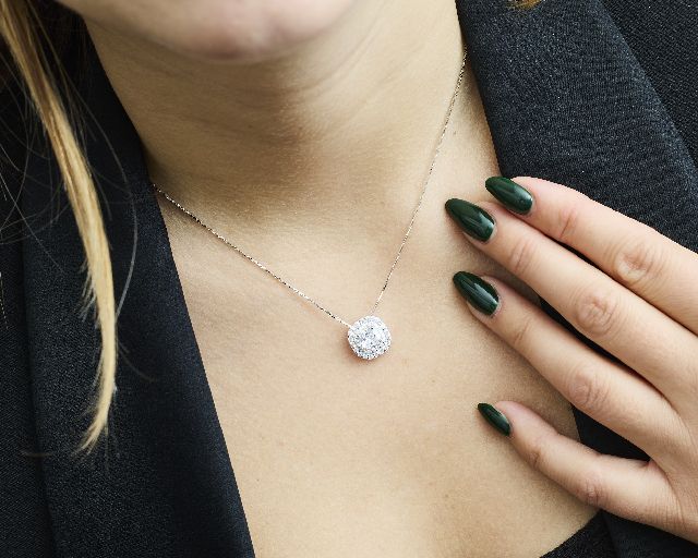 Necklace luce silver with cubic zirconia