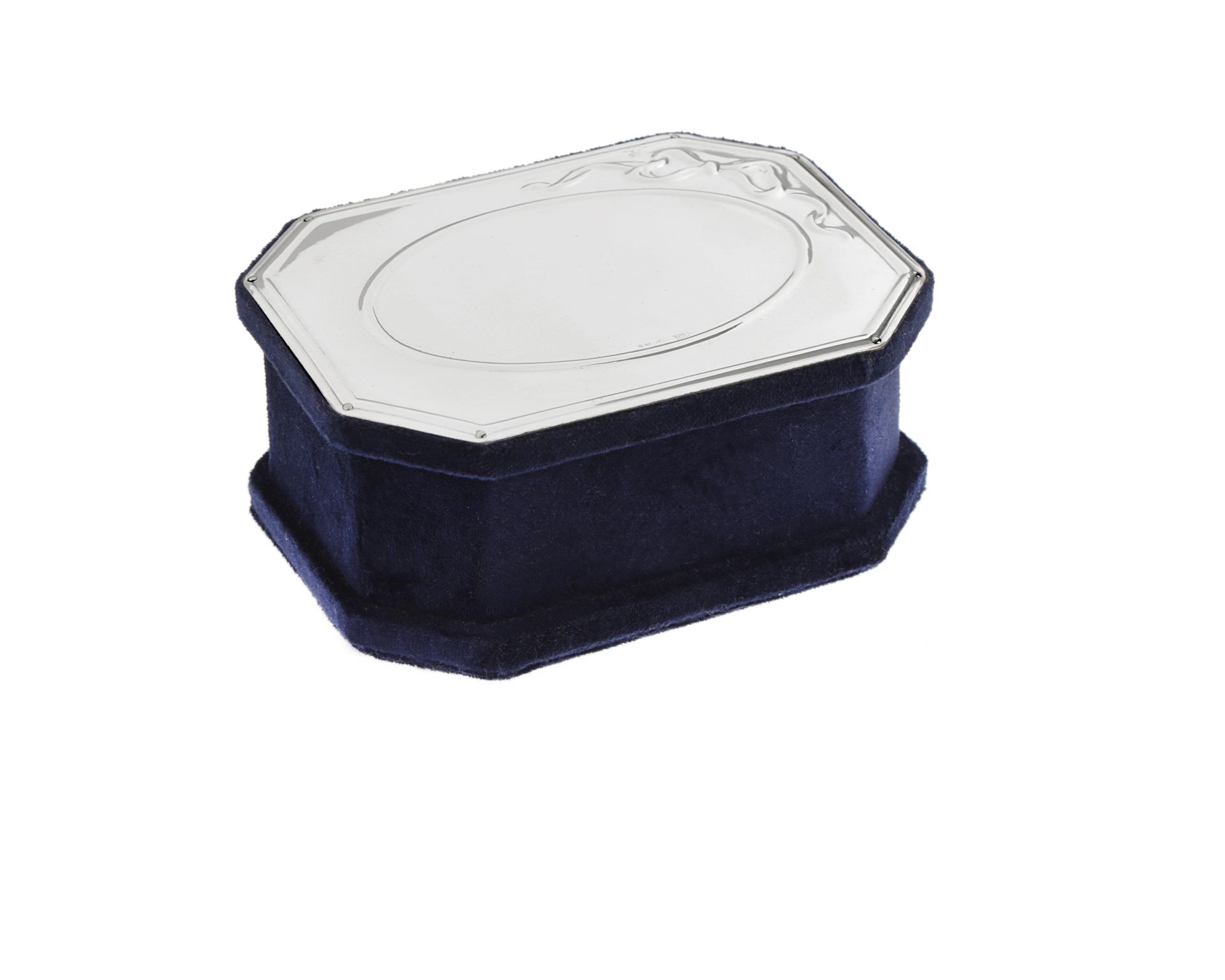 Jewellery Box Silver And Blue Velvet Selezione Zanolli 8647 248sc534b