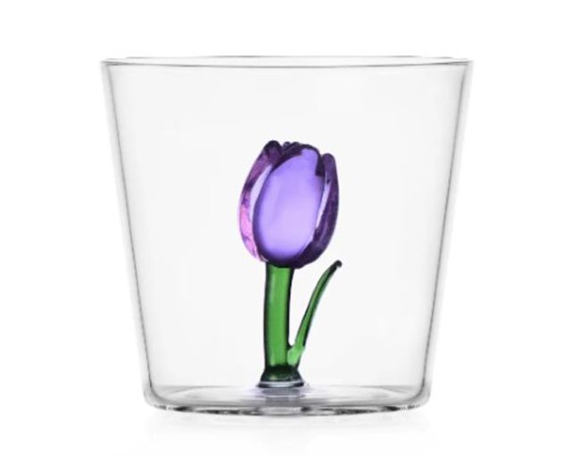 Tumbler glass botanica lilac tulip