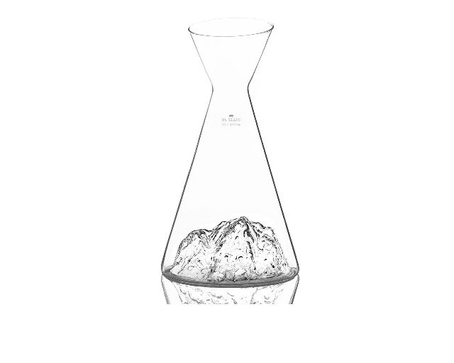 Caraffa topographic monte bianco