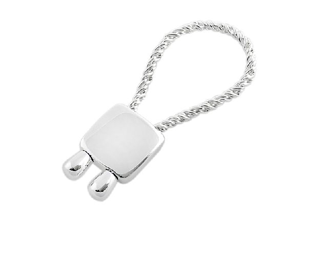 Portachiavi Argento Cappio Con Quadrato Selezione Zanolli 55851 834pc368