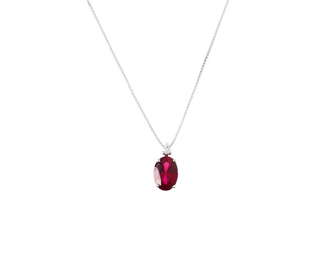 Necklace gold 750‰ with ruby and diamond