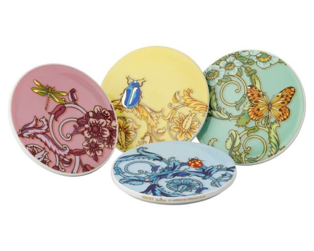 Coasters le jardin anniversary porcelain mixed 4 pieces