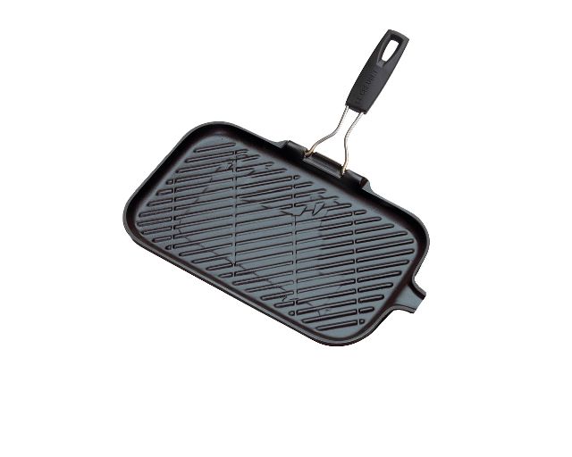 Rectangular grill cast iron matt black