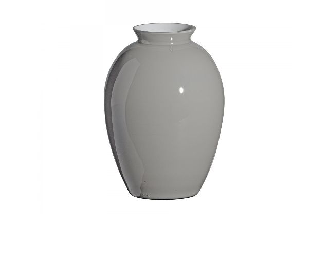Vaso lopas vetro di murano grigio latte