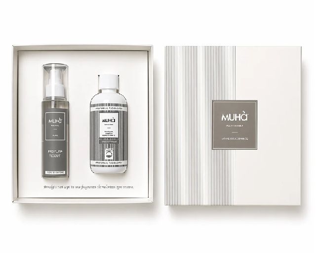 Confezione regalo bucato con spray fiori di cotone