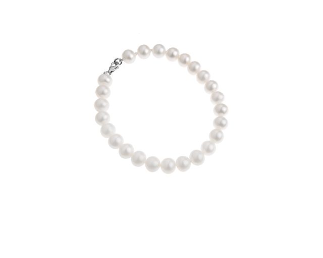 Bracciale oro 750‰ e perle bianche coltivate 24 mesi