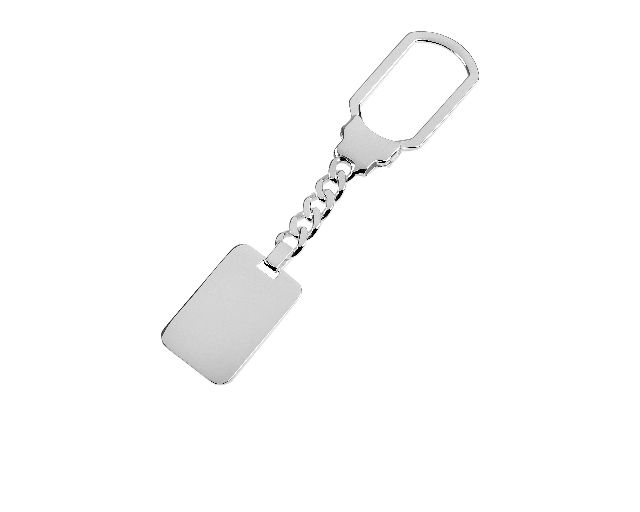Portachiavi Argento Con Piastrina Rettangolare Selezione Zanolli 10669 2v84pc