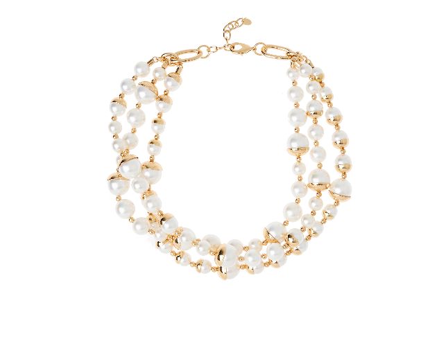 Necklace Fashion Mood Brass With Pearls Sovrani 178786 814j7420