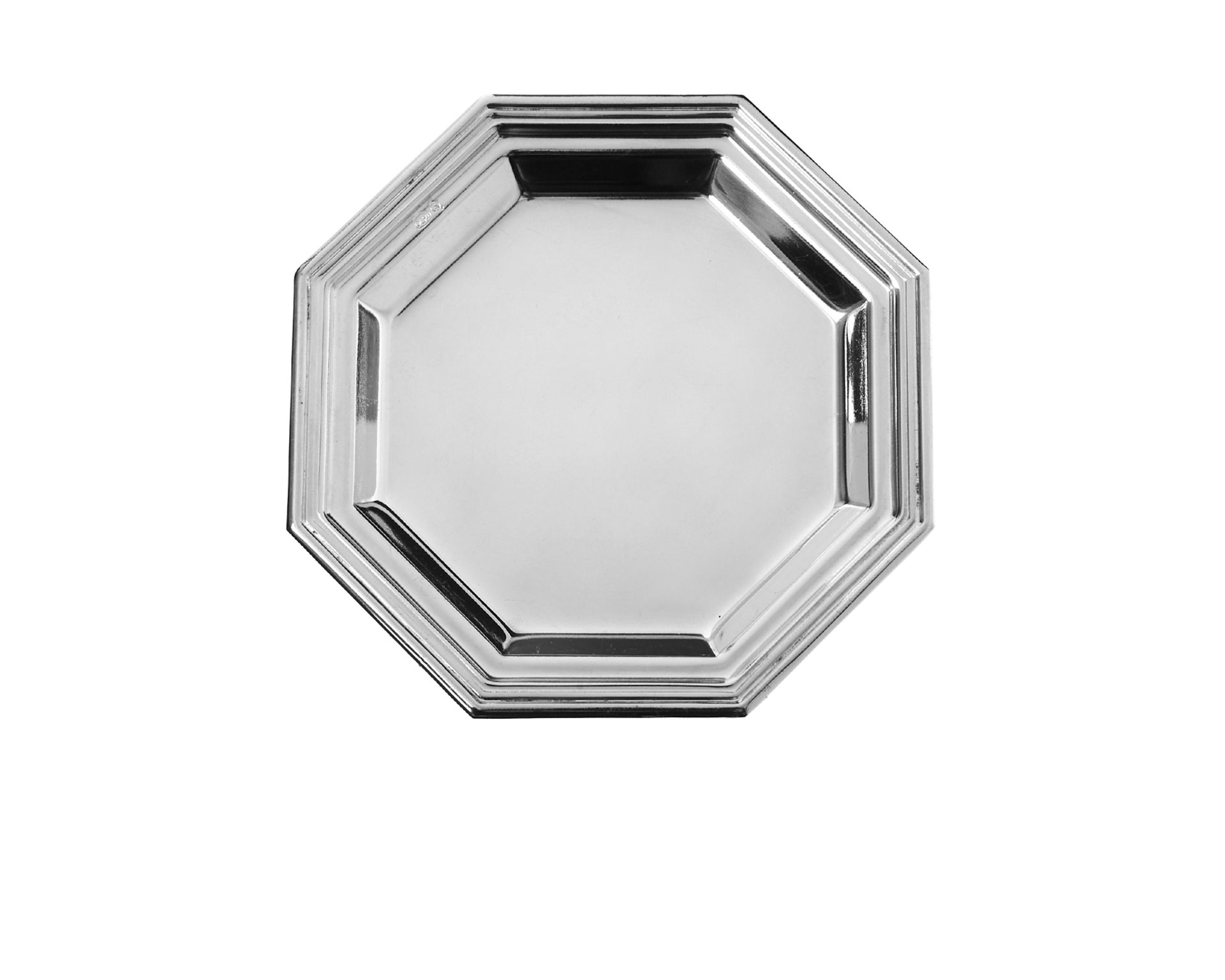 Coaster Silver Plated In Octagonal Style Selezione Zanolli