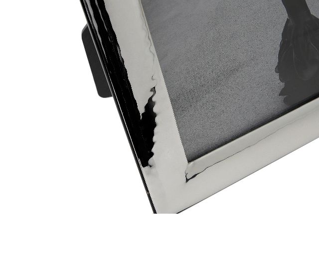 Picture Frame Bilaminated Silver With Shiny Hammered Band Selezione Zanolli 13368 445121042l