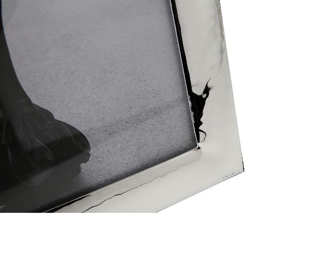 Picture Frame Bilaminated Silver With Shiny Hammered Band Selezione Zanolli 13368 445121042l