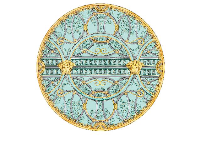 Charger plate la scala del palazzo porcelain green