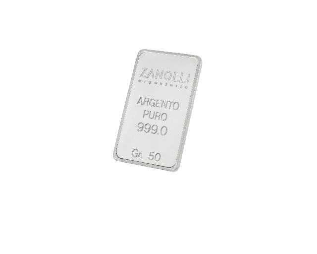Lingotto argento 50 gr