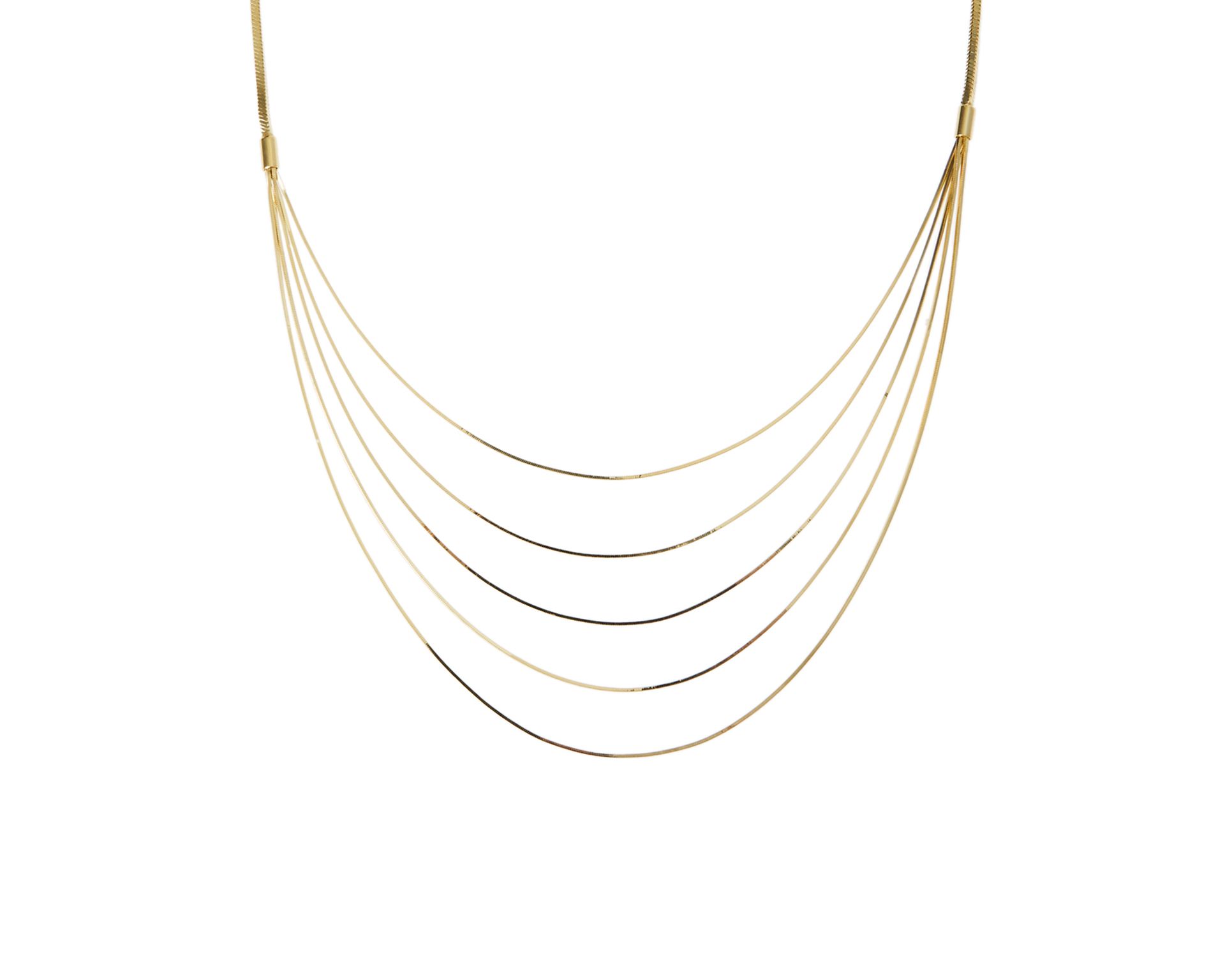 Collana Argento Dorato Con Maglia Quadra E Multifilo Centrale Selezione Zanolli 186220 611cl00411