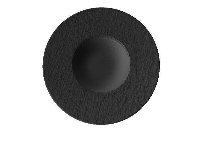 Piatto pasta manufacture rock porcellana nero