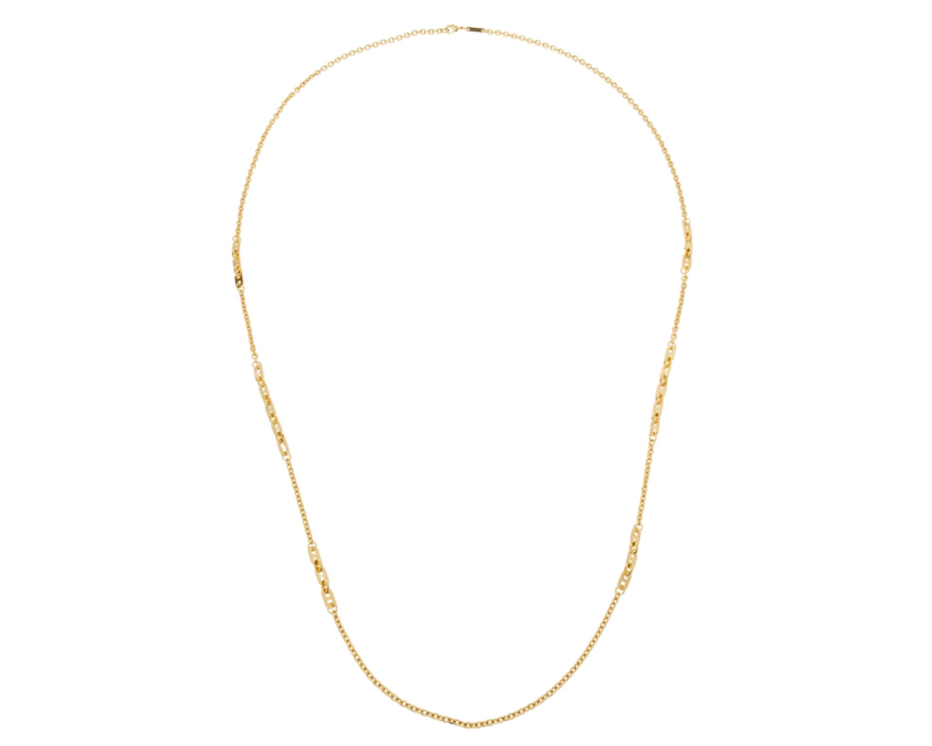 Collana Lunga Dinamica In Bronzo Dorato Unoaerre 189785 926272716exh0184