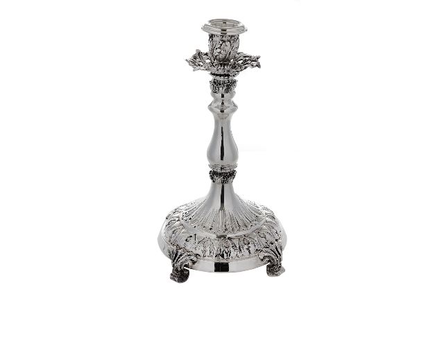 Candeliere argento ad una fiamma