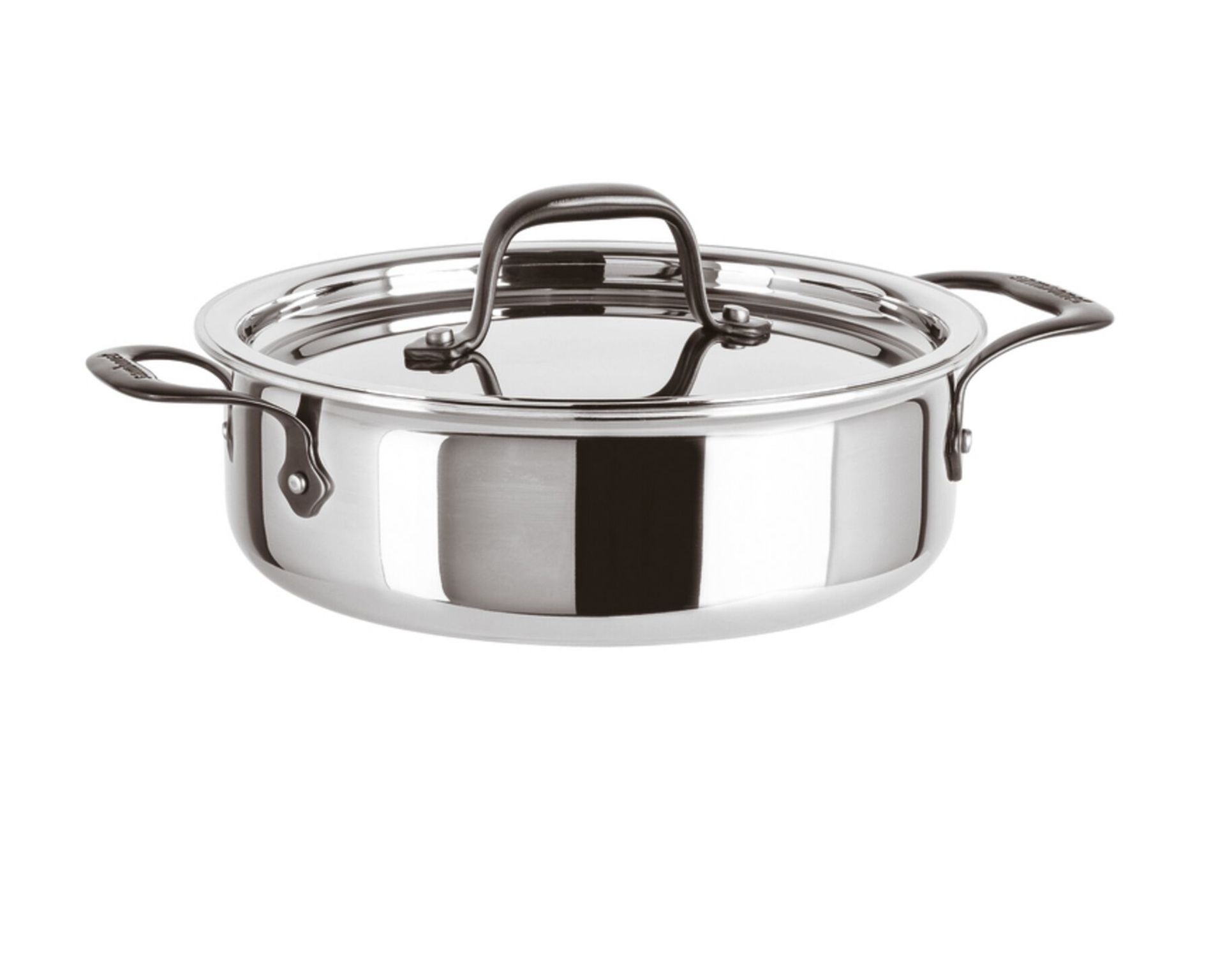 Casserole Home Chef Steel With Two Handles And Lid Sambonet