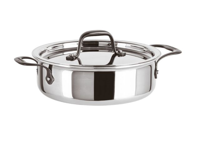 Casserole home chef steel with two handles and lid