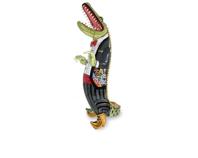 Alligator leonard b xl hand painted
