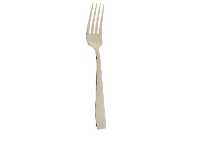 Forchetta tavola flat champagne acciaio