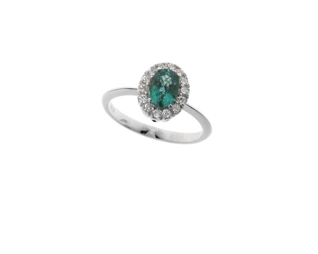 Anello Oro 750 Con Smeraldo E Diamanti Selezione Zanolli