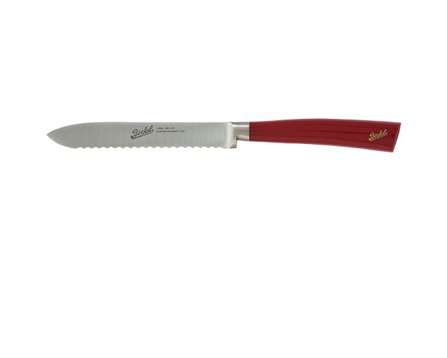 Knife elegance steel with red handle