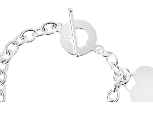 Bracelet Silver With T Closure And Heart Selezione Zanolli 138433 611br00231