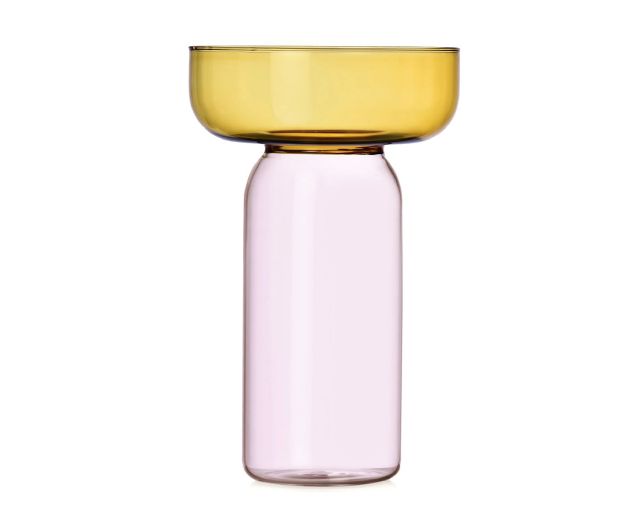 Vase aura amber-pink