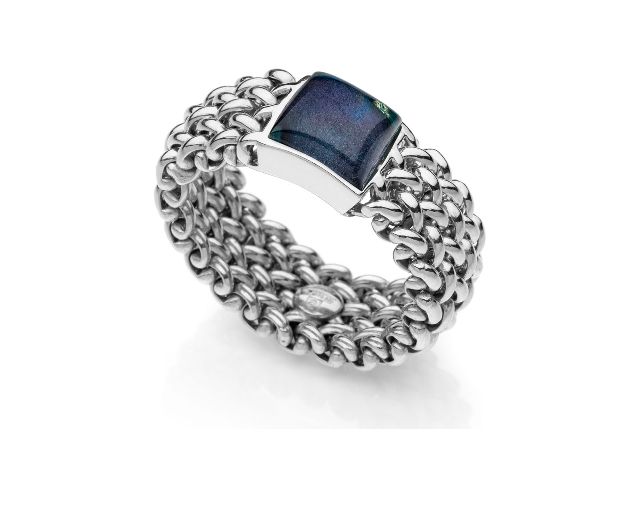 Ring chicco silver with blue lolite