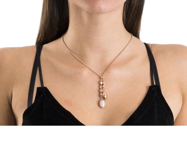 Collana Argento Cubetti E Ovale Con Zirconi Bianchi Mediterraneo Gioielli 163471 939d01rzbc01