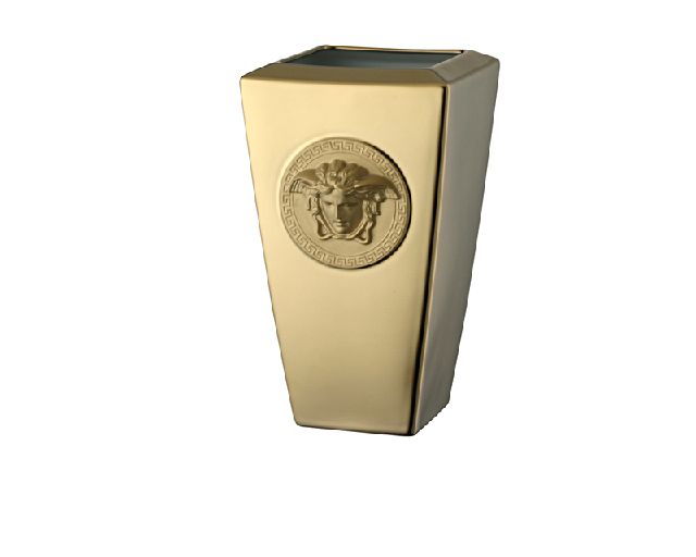 Vase medusa gold porcelain