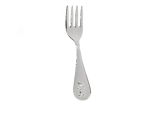 Forchetta bimbo kikko argento orsetto