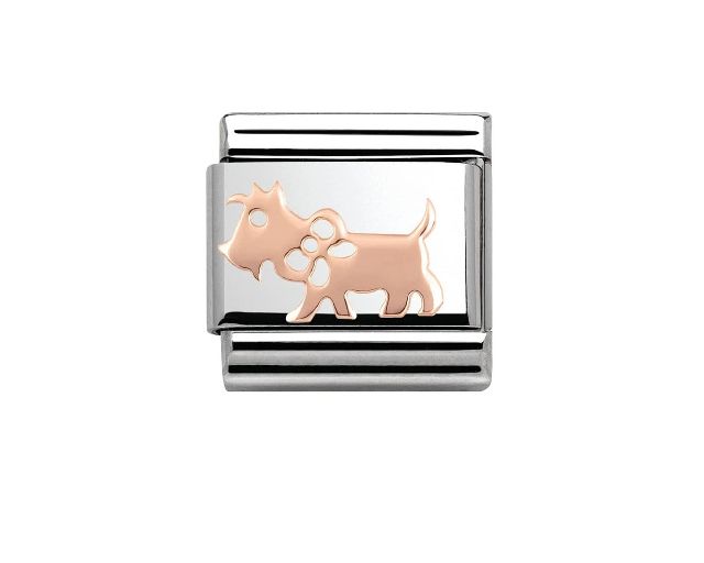 Dog composable steel and rosè gold