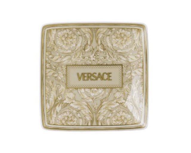 Square bowl barocco beige porcelain