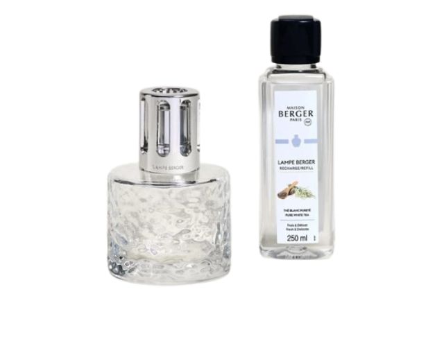 Cofanetto lampada catalitica mirage transparente con profumo 250 ml the blanc purete